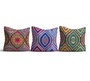 Aberto Design Juego de 3 Fundas de Cojín HMI-KIR-111 Multicolor